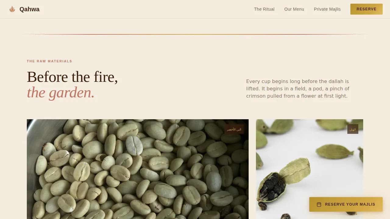 Middle Eastern Cuisine & Dining Advanced Booking Website Template