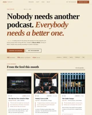 Broadcast — Authoritative Podcasting Landing Page Template