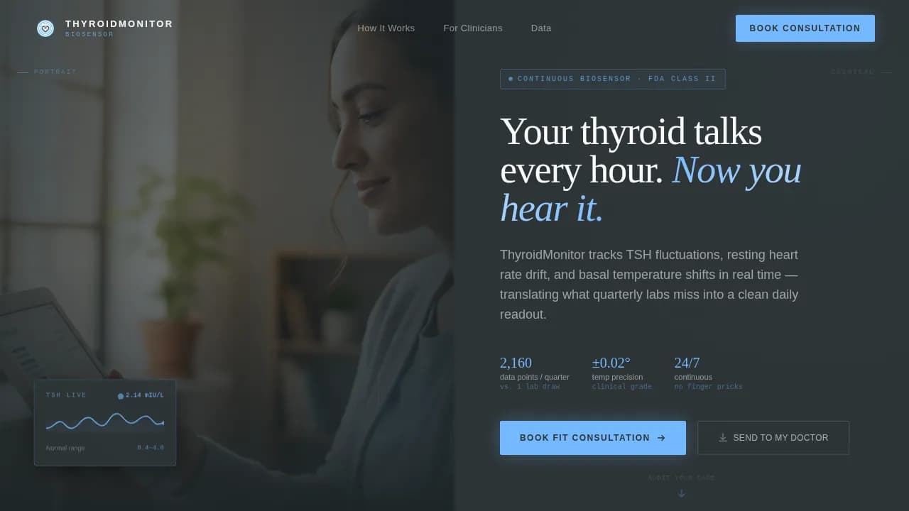 Thyroid Disorder Care Booking Website Template