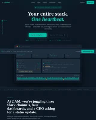 DevOps Infrastructure Monitoring SaaS Website Template