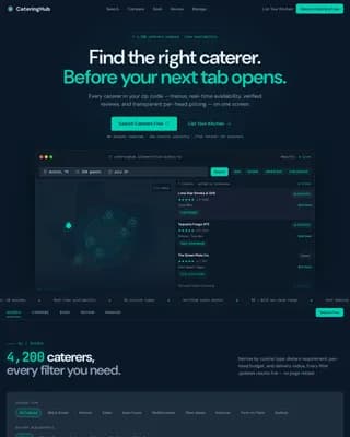 Banquet — Intelligent Catering Directory Landing Page Template