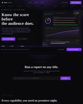 Spotlight — Live Entertainment Insights Landing Page Template