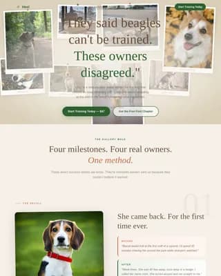 Dog Specialist Pricing Website Template