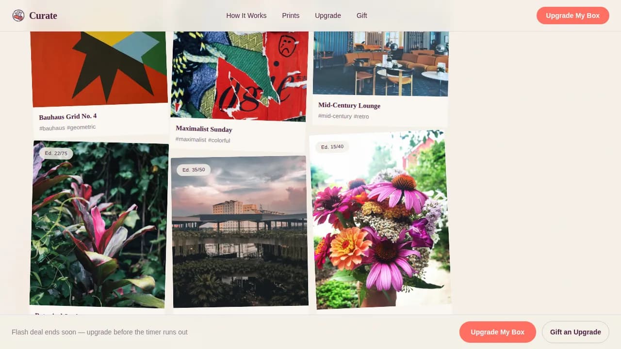Gallery — Retro Art Subscription Landing Page Template