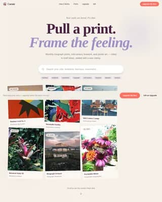 Gallery — Retro Art Subscription Landing Page Template