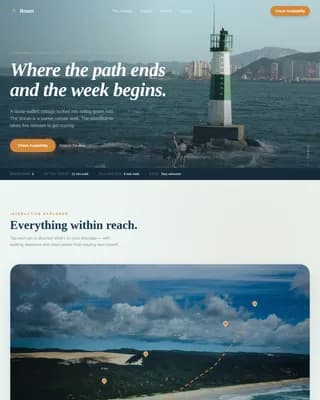 Trek — Explore Rural Lodging Landing Page Template