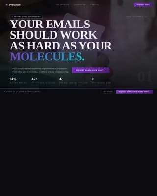 Formulate — Compliant Pharma Communications Landing Page Template