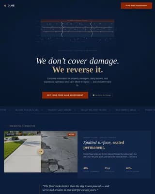 Concrete Products & Booking Website Template