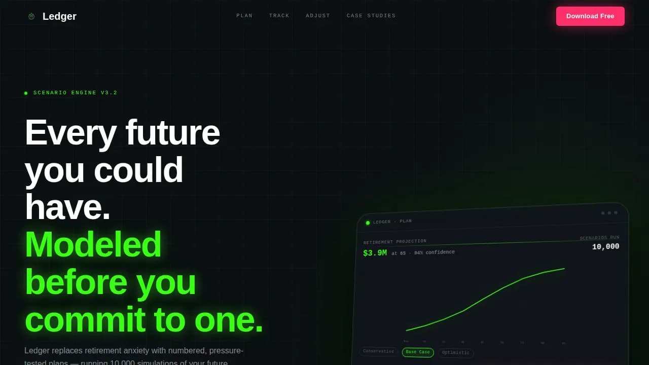 Wealth Advisory App Download Website Template