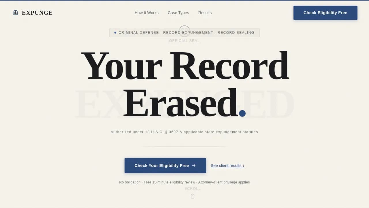 Restore — Criminal Justice Lawyer Landing Page Template