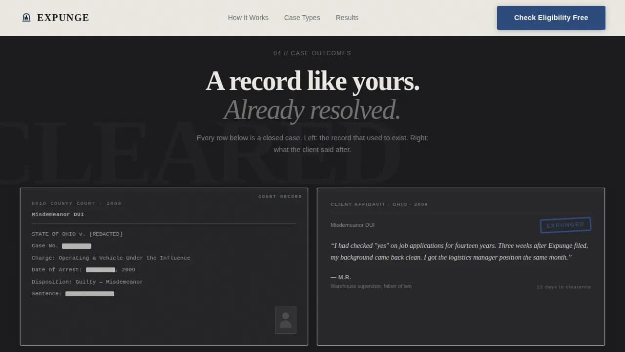 Restore — Criminal Justice Lawyer Landing Page Template