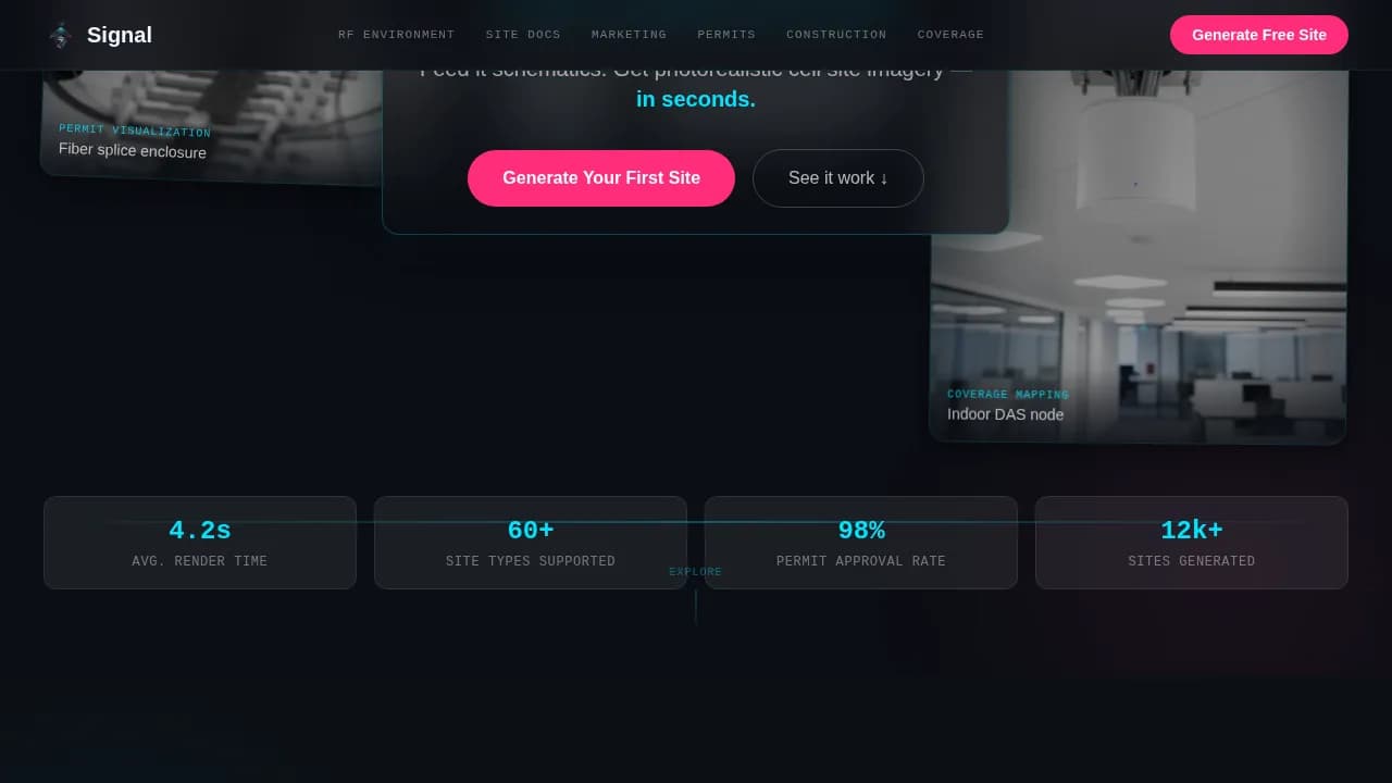Transmit — AI Carrier Infrastructure Landing Page Template