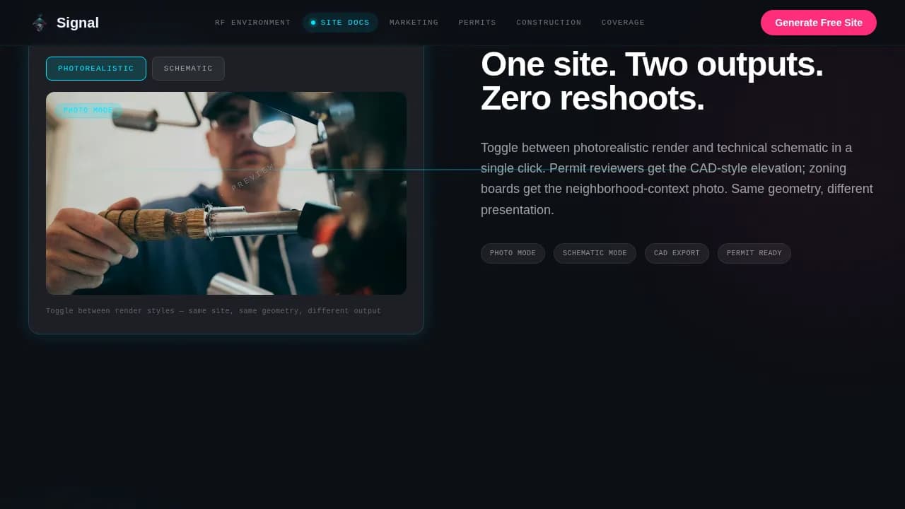 Transmit — AI Carrier Infrastructure Landing Page Template