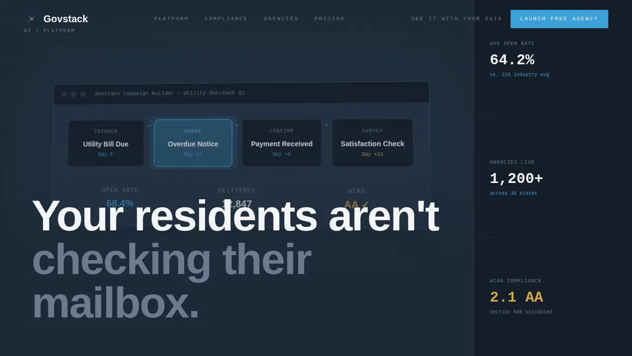 Govstack — Powerful Government Solutions Landing Page Template
