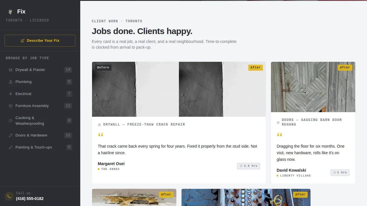 Fix - Precision Handyman Services Landing Page Template
