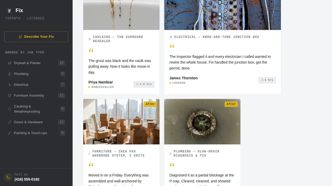Fix - Precision Handyman Services Landing Page Template