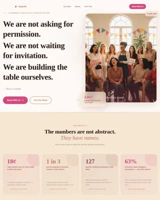 Hearth - Warm Community Advocacy Landing Page Template