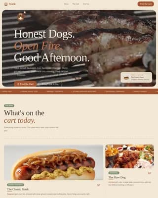 Frank — Authentic Street Food Landing Page Template