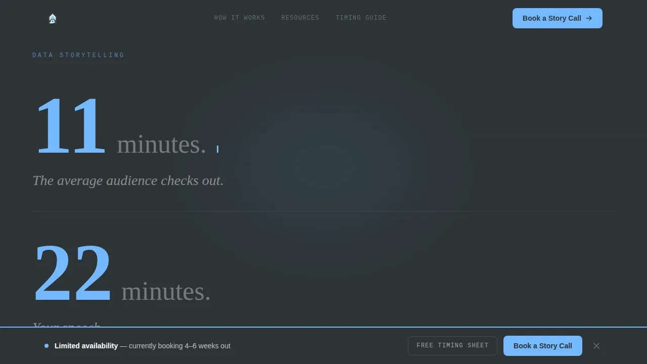 Speechwriter Booking Website Template