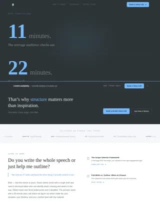 Speechwriter Booking Website Template