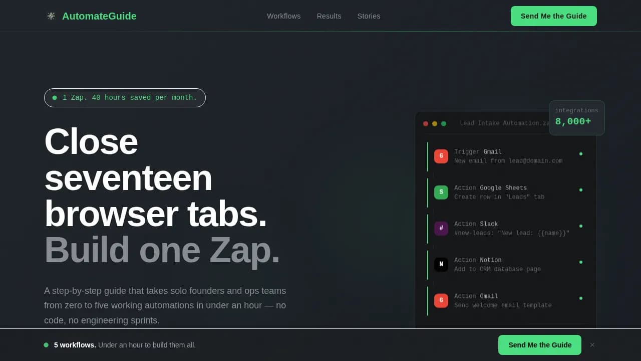 Automate — Intelligent Workflow Optimization Landing Page Template