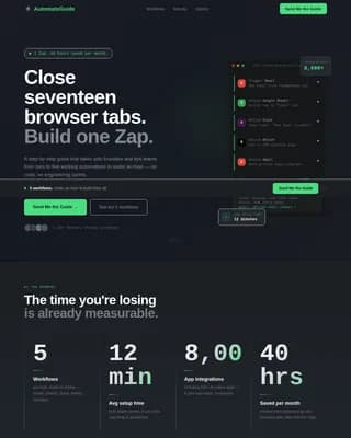 Automate — Intelligent Workflow Optimization Landing Page Template