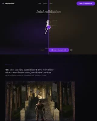 Cel — Artisan Animator Portfolio Landing Page Template