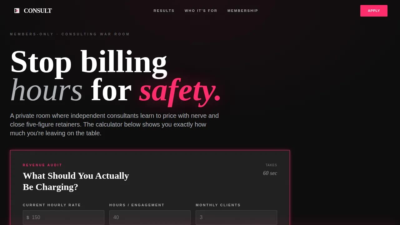 Consulting Digital Presence Pricing Website Template