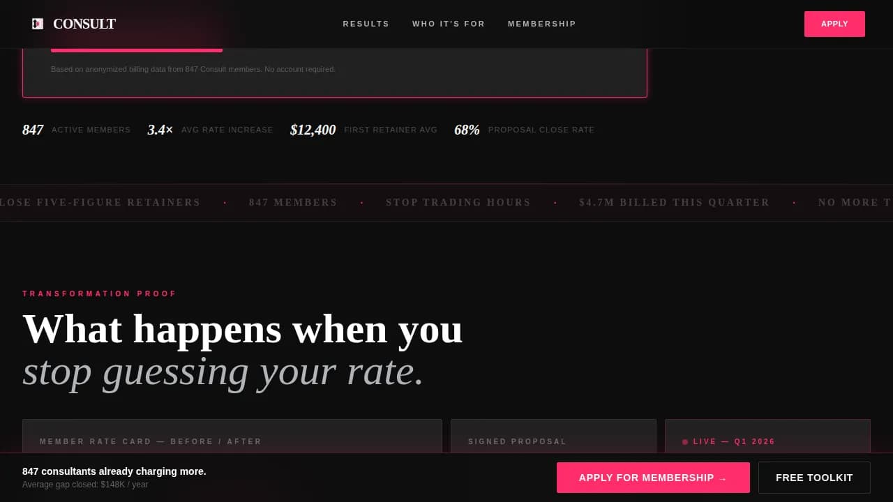 Consulting Digital Presence Pricing Website Template