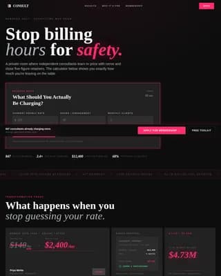 Consulting Digital Presence Pricing Website Template