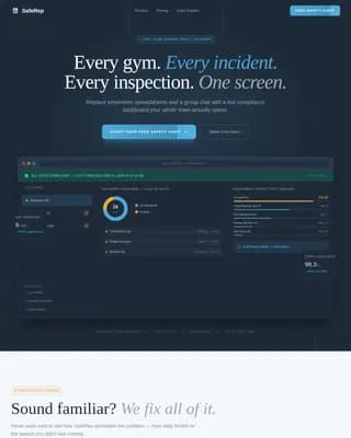 Saferep — Instant Safety Management Landing Page Template