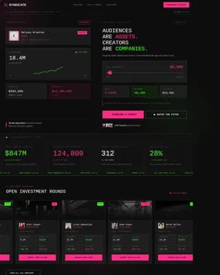 Venture — Bold Creator Investor Landing Page Template