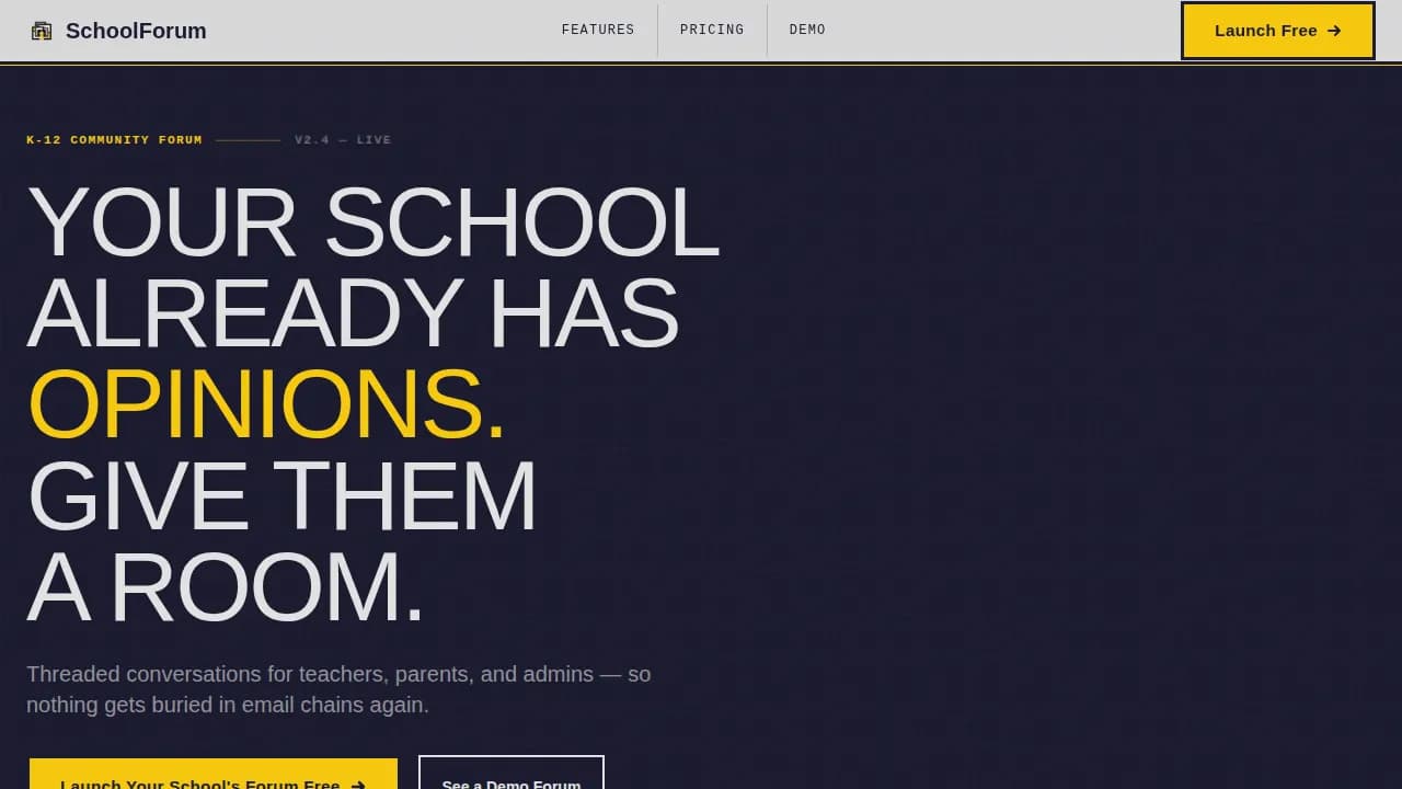 Education K-12 Digital Presence Cost Calculator Website Template
