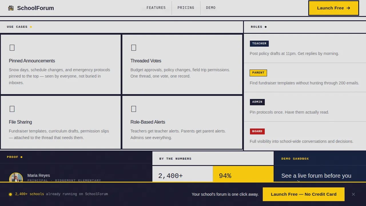 Education K-12 Digital Presence Cost Calculator Website Template