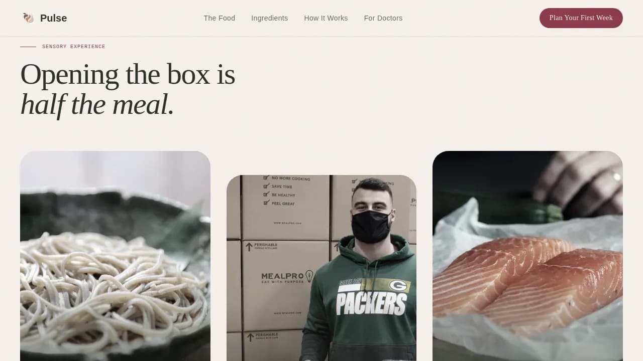 Pulse — Nutritious Meal Delivery Landing Page Template
