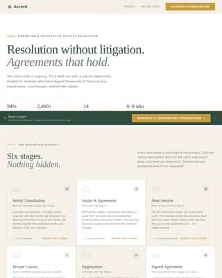 Resolve — Trusted Conflict Mediation Landing Page Template