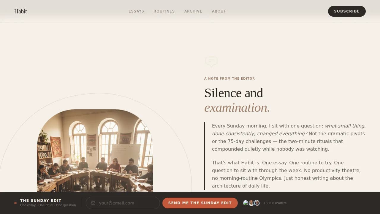 Momentum — Live Behavior Transformation Landing Page Template