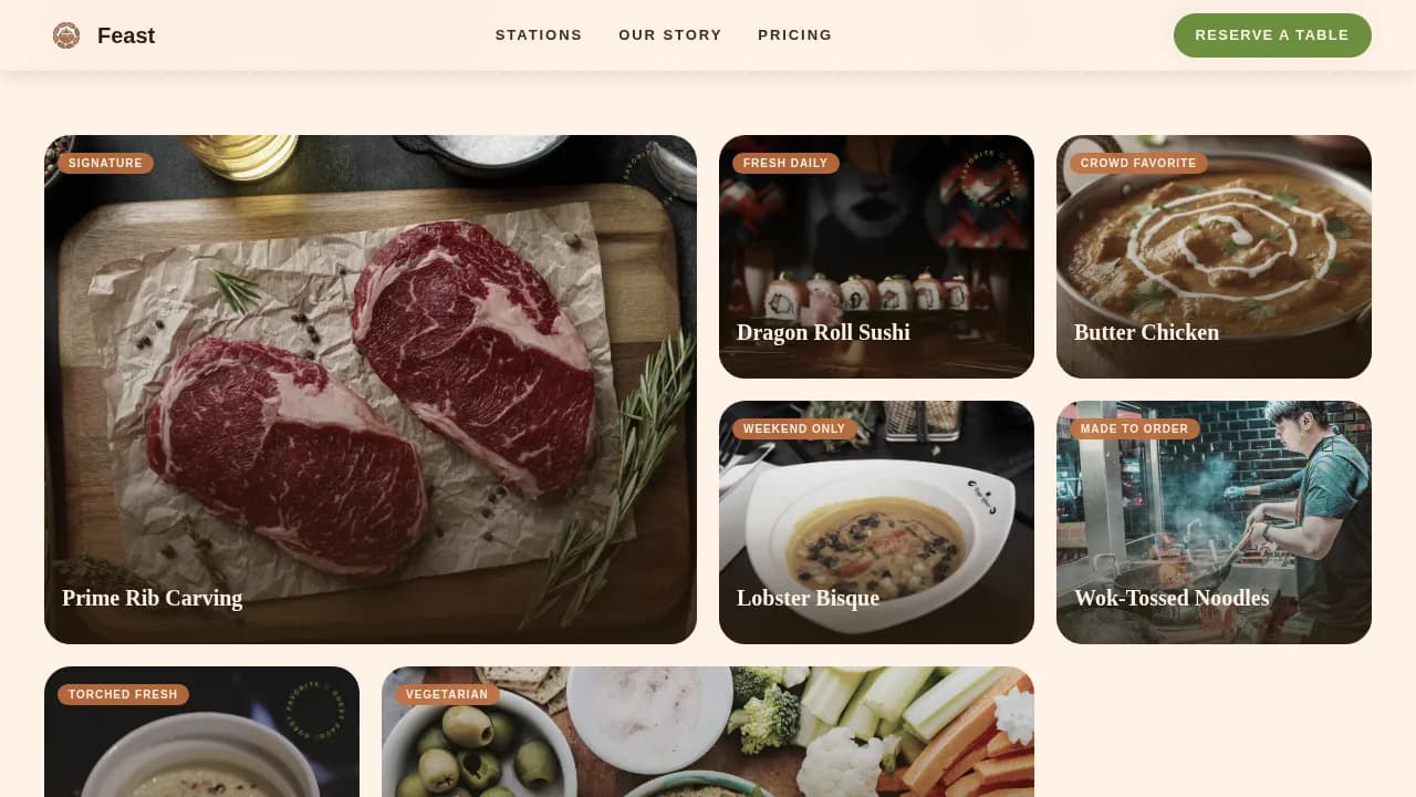 Banquet — Ultimate Buffet Dining Landing Page Template