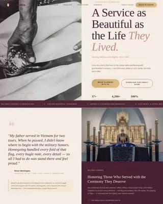 Homegoing — Compassionate Funeral Services Landing Page Template