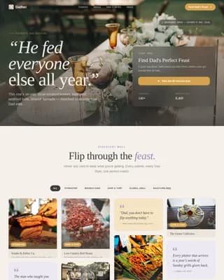 Feast — Premium Dad Catering Landing Page Template