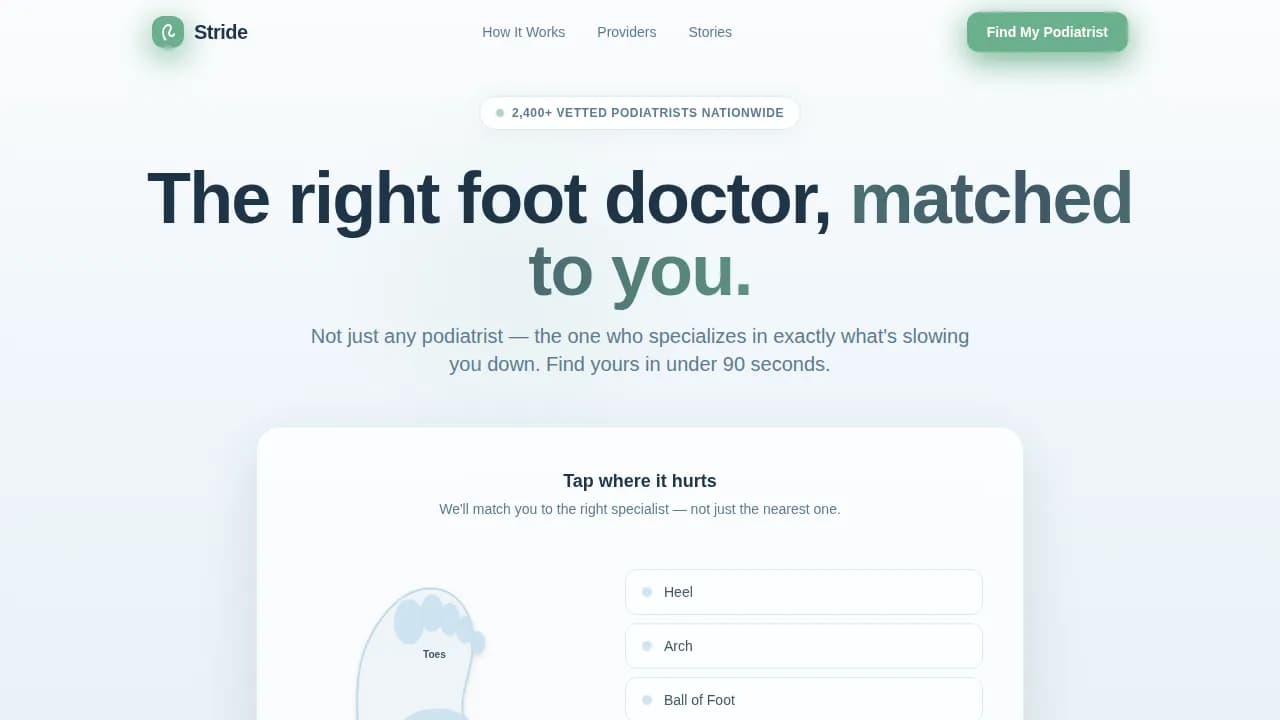 Clinic — Pro Podiatrist Directory Landing Page Template