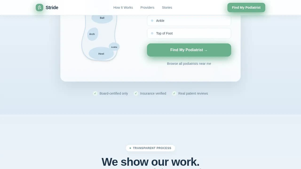 Clinic — Pro Podiatrist Directory Landing Page Template