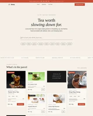 Infuse — Curated Tea Subscription Landing Page Template