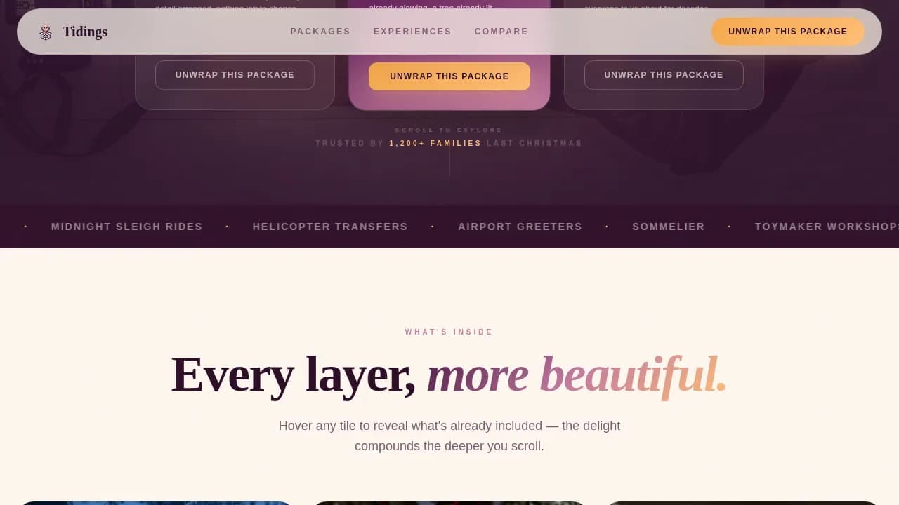 Caravan — Luxury Holiday Travel Landing Page Template