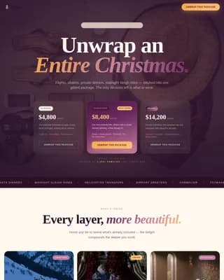 Caravan — Luxury Holiday Travel Landing Page Template