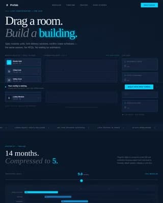 Prefab — Rapid Modular Housing Landing Page Template