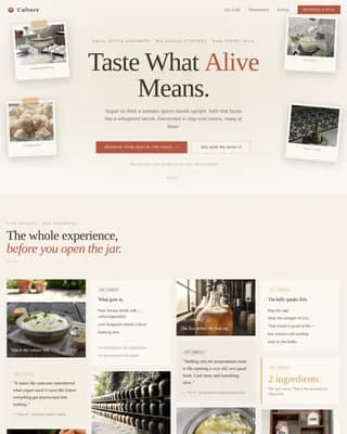 Culture — Premium Fermented Dairy Landing Page Template