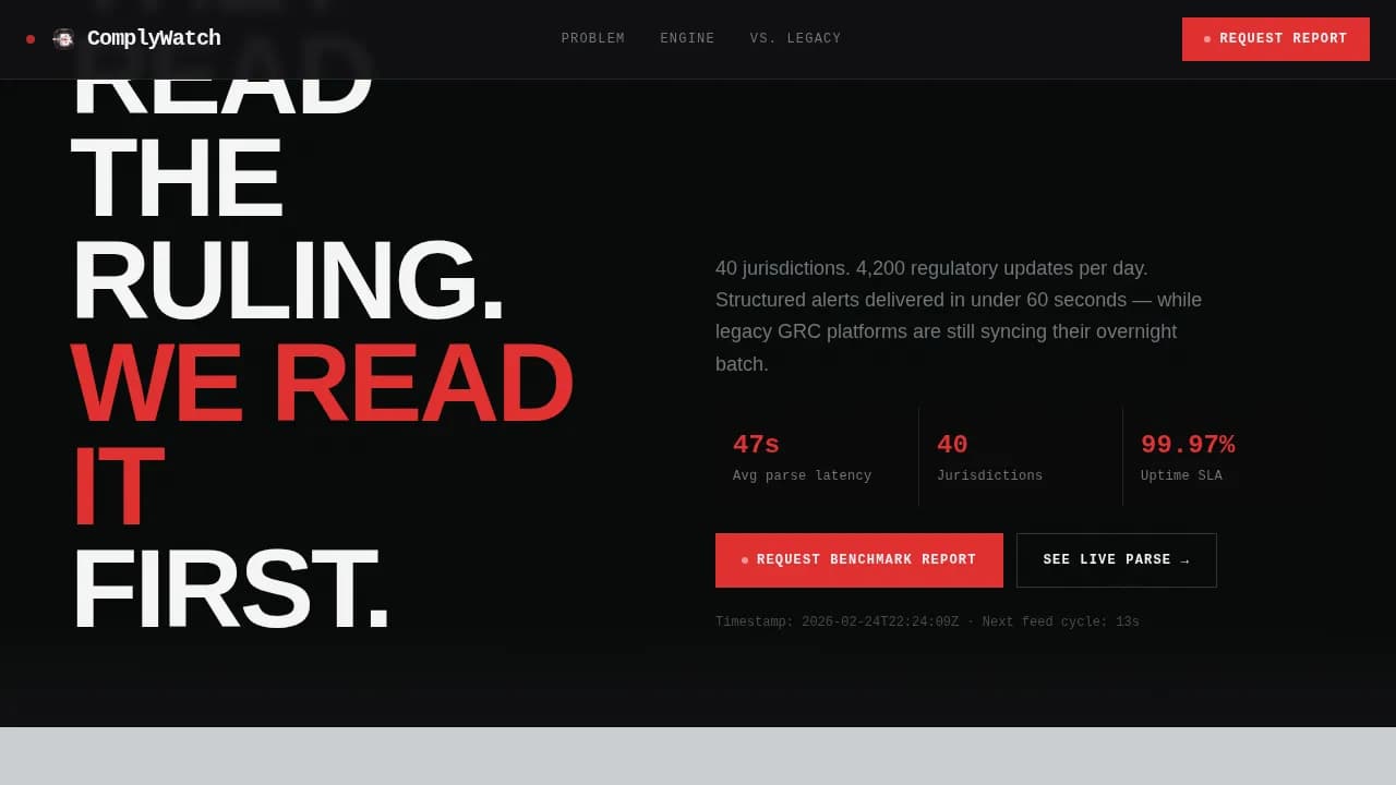 Verify — Bold RegTech Landing Page Template