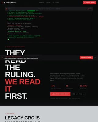 Verify — Bold RegTech Landing Page Template