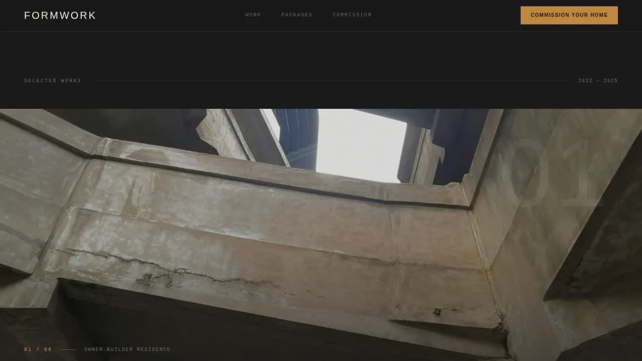 Formwork — Innovative Home Design Landing Page Template